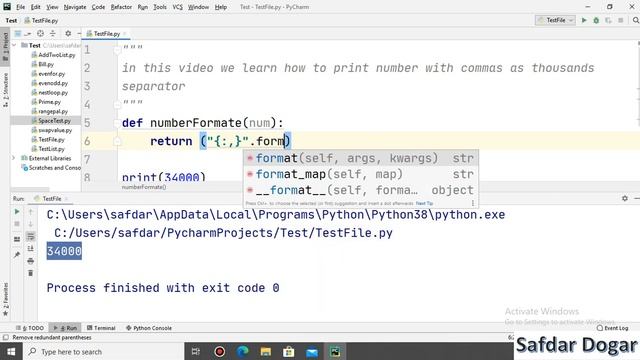 Python Program Print Number with Commas as Thousands Separator in Python смотреть онлайн