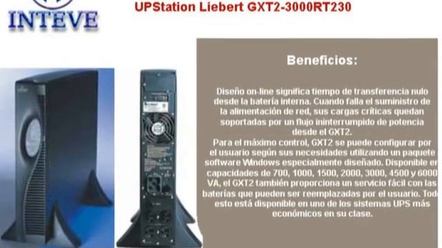 UPStation Liebert UPSTATION GXT2U 3000RT OFERTA Con placa SNMP WEB CARD Inteve смотреть онлайн
