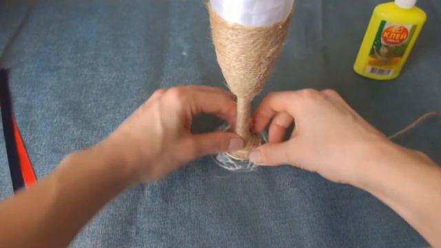 Свадебные бокалы в морском стиле/мастер класс/wedding Glass