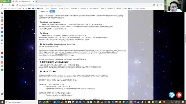 16.Thủ tục chuyển dữ liệu sử dụng Datapump trong Oracle Database | Trần Văn Bình Oracle Master смотреть онлайн