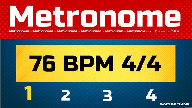 76 BPM METRONOME - METRÔNOMO 76 BPM 4/4 смотреть онлайн