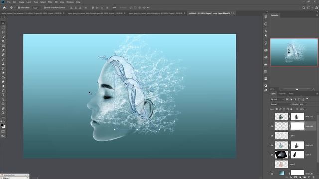 Transparent Water Splash Effect In Photoshop Tutorial смотреть онлайн