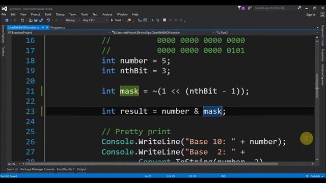 bitwise op clear nth bit in c# смотреть онлайн