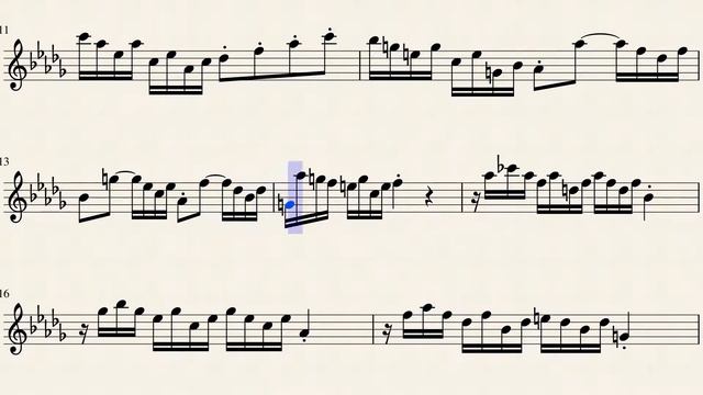 Bb Bach BWV 784 Invention No 13 Clarinet 30 BPM 5b смотреть онлайн
