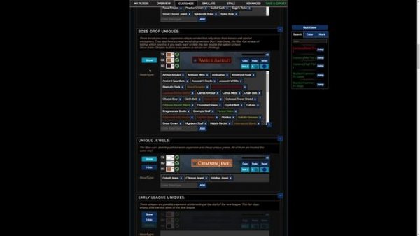 Фильтр предметов в Path of Exile ft. NeverSink | Подробный гайд
