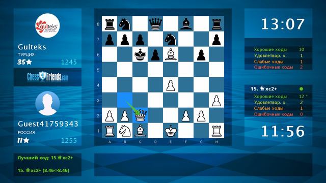 Chess Game Analysis: Заруба с Турком.))) смотреть онлайн