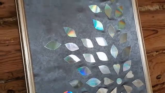 Панно сделанный из старых DVD CD дисков смотреть онлайн