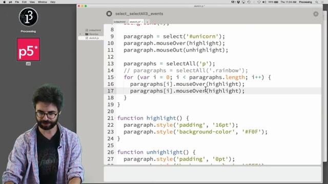 8.11: Callbacks on Multiple DOM Elements - p5.js Tutorial смотреть онлайн