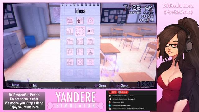 Ryoba's Voice Actress plays Yandere Simulator 1980's Story Mode (1/26/2022) смотреть онлайн