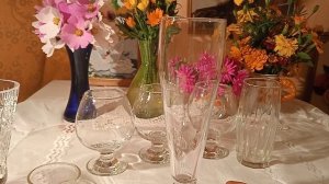 Вазы,бокалы,рюмки и др,из бесцветного, цветного стекла и хрусталя.Мои новинки.#стеклопосуда