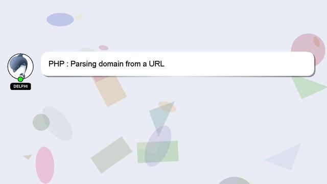 PHP : Parsing domain from a URL смотреть онлайн
