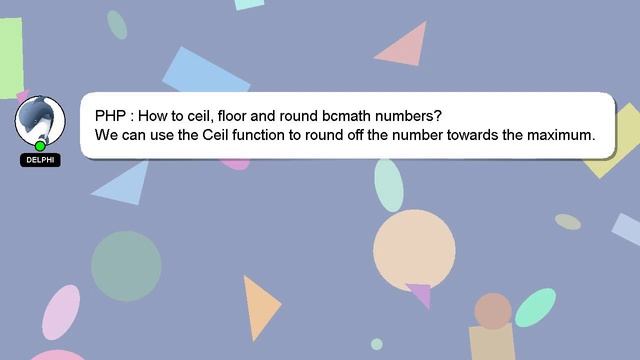 PHP : How to ceil, floor and round bcmath numbers? смотреть онлайн