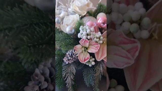 Композиция " Розовый зимний сон" смотреть онлайн
