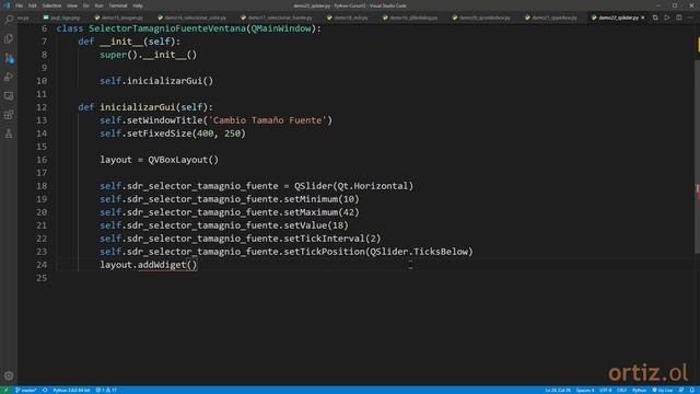 Python Curso V2: 432 Selector de Valores Numéricos Predeterminados - Componente QSlider смотреть онлайн