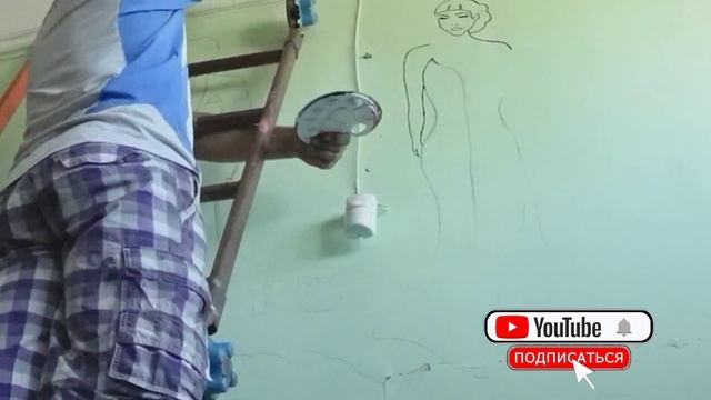 Рисуем Леди и Джентльмена с нуля, силуэты мужчины и женщины на стене. смотреть онлайн