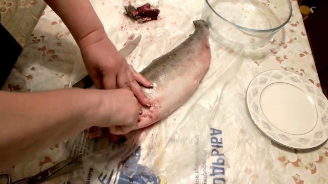 Чистка и разделка рыбы красной с икрой смотреть онлайн