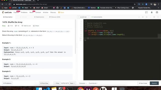 Shuffle the Array - Leetcode Problem смотреть онлайн