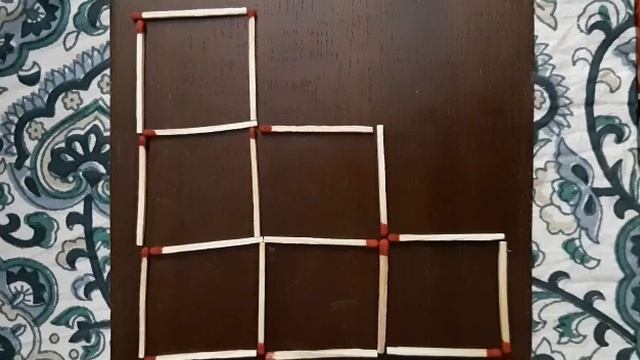Match stick puzzle#10| Remove 2 match sticks to get 4 squares смотреть онлайн