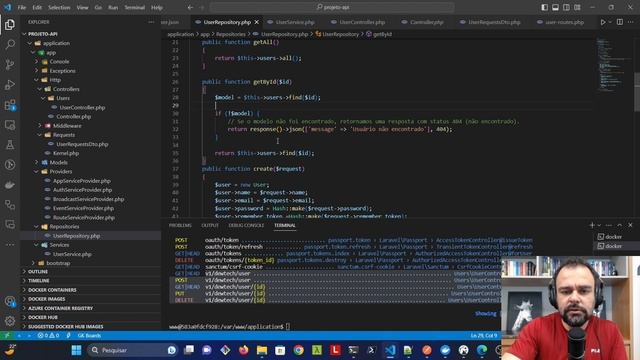 API com Laravel, PHP, NGINX, POSTGRES e REDIS: Parte 2 - Refatoração e Documentação com Swagger смотреть онлайн