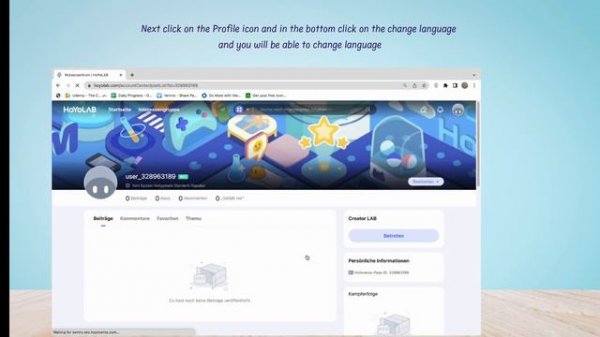 How to Change Language on HoYoLAB