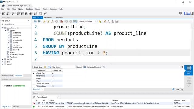 HAVING CLAUSE | MySQL Tutorial For Beginners | Full Database Course | pt.6 смотреть онлайн