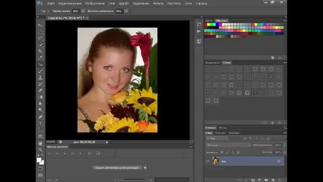 Как убрать эффект красных глаз на фотографии в Adobe Photoshop смотреть онлайн