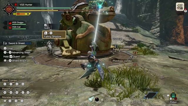 Monster Hunter Rise - Training Area (Practice) Sword and Shield Combos, Wirebug Attacks Gameplay смотреть онлайн