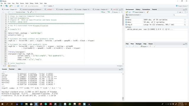 9.2 - Functional Form Misspecification Test Using F-statistic (Example in R) смотреть онлайн