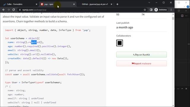 Como validar formulário com React usando Yup смотреть онлайн