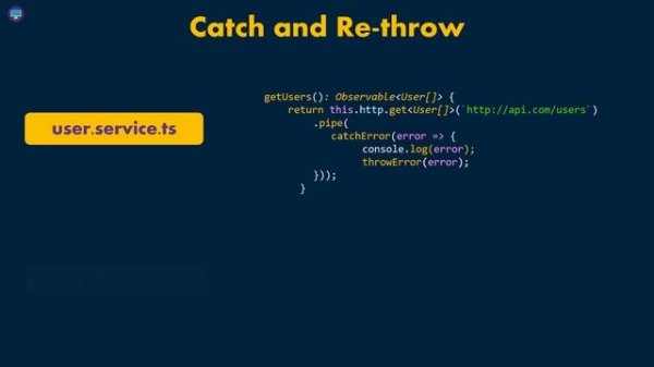 Angular HTTP API | Part 51 - Error Catch and Re-throw 1