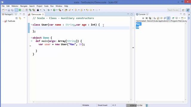 Scala Tutorial 27 - Auxiliary constructors смотреть онлайн