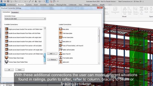 Revit 2018 - New Steel Connection Types смотреть онлайн