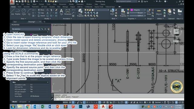 HOW TO INSERT JPG RASTER IMAGE (PICTURE) INTO AutoCAD смотреть онлайн