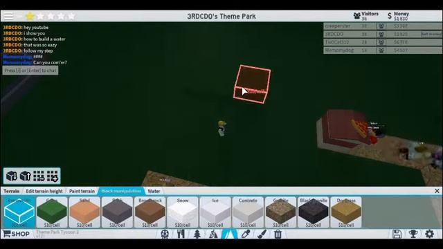 HOW TO BUILD A water IN Theme Park tycoon 2 смотреть онлайн