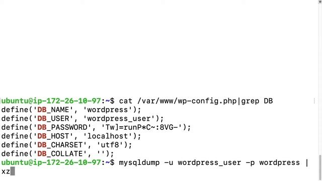 Wordpress: Backing up Database Using mysqldump on the Command Line смотреть онлайн
