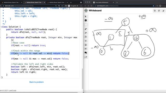 [Java] Leetcode 98. Validate Binary Search Tree [Binary Search Tree #3] смотреть онлайн