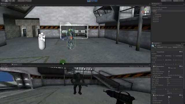 Как создать шутер на Unity3D урок 5   противникробот