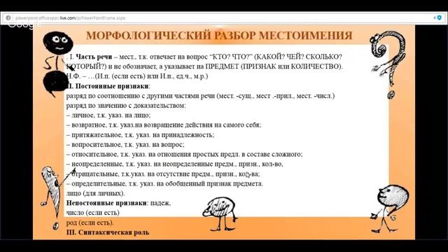 Русский язык 10 класс 29 неделя Морфологический разбор самостоятельных и служебных частей речи смотреть онлайн