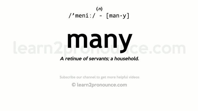 Pronunciation of Many | Definition of Many смотреть онлайн