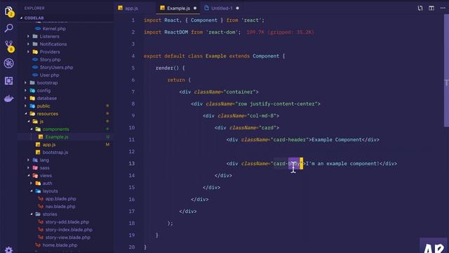13 ReactJs with Laravel - setting it up and basics of React JS смотреть онлайн