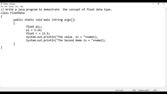 Data Types & Variable Example смотреть онлайн