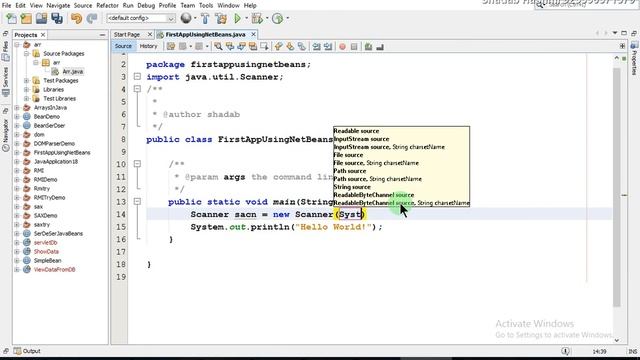 using NetBeans and tacking input in java using java util Scanner class (By Shadab Hashmi) смотреть онлайн