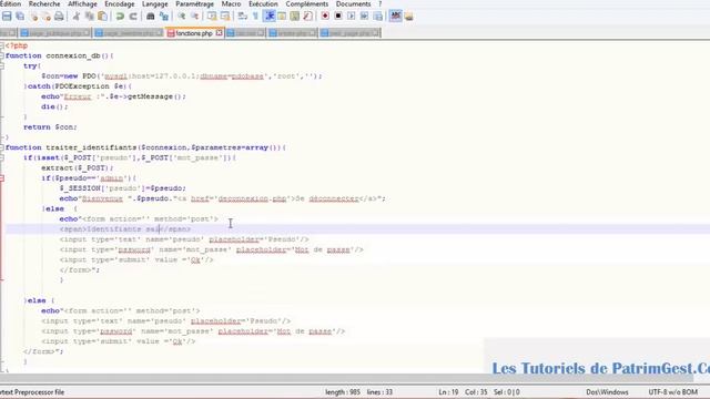 PHP PDO MySQL : Méthode pour créer un espace pour membres смотреть онлайн
