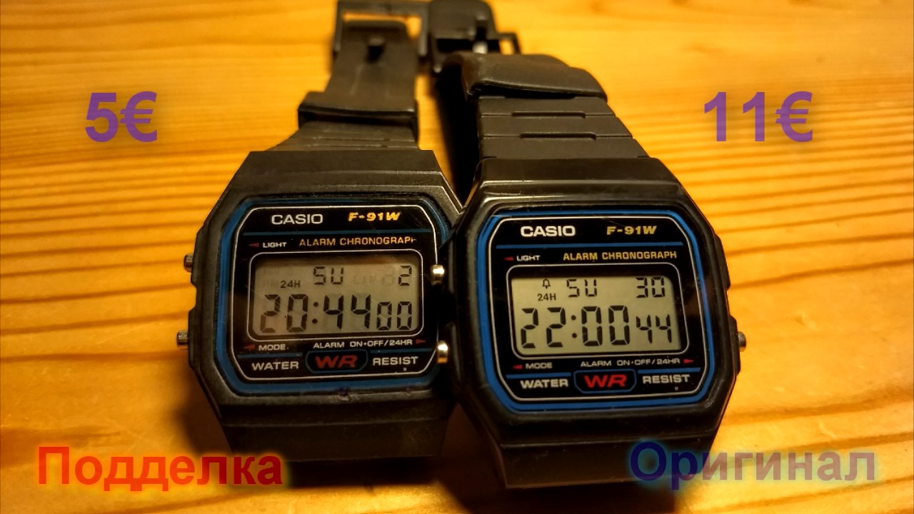 CASIO F-91W полный тест с разборкой оригинала и подделки смотреть онлайн