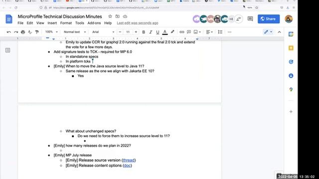 MicroProfile Technical Meeting, April 5th 2022 смотреть онлайн