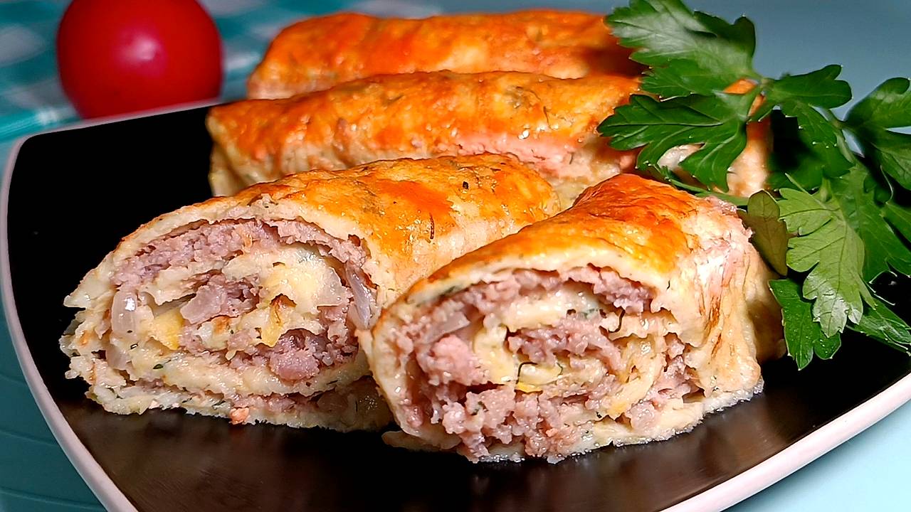 📌 Вкуснятина из кабачка с фаршем! Сочные кабачковые рулетики с мясной начинкой смотреть онлайн