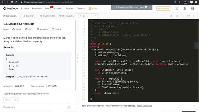 花花酱 LeetCode 23. Merge k Sorted Lists - 刷题找工作 EP252 смотреть онлайн