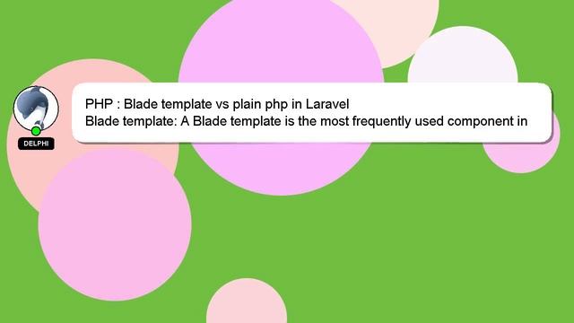 PHP : Blade template vs plain php in Laravel смотреть онлайн