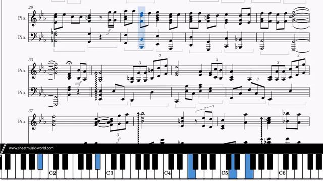 L'hymne à l'amour - Piano - Édith Piaf (Sheets Tutorial Piano score - Édith Giovanna Gassion) смотреть онлайн