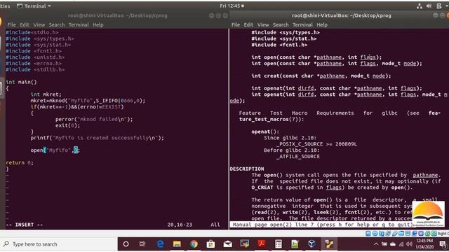 FIFO in Linux - Named Pipe in Linux with Example смотреть онлайн